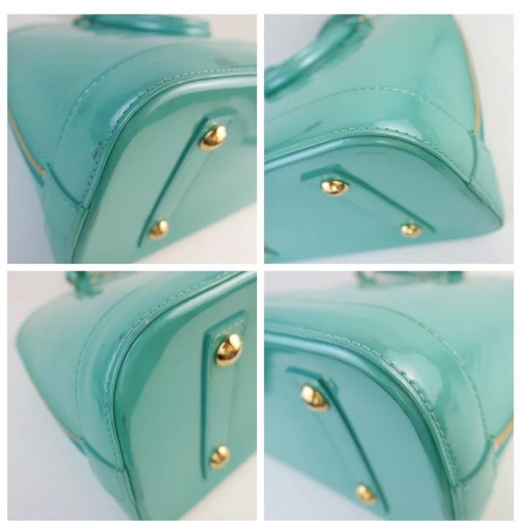 SOLD!!!😍Louis Vuitton Bleu Lagon Vernis LV Alma - Picture 5 of 9